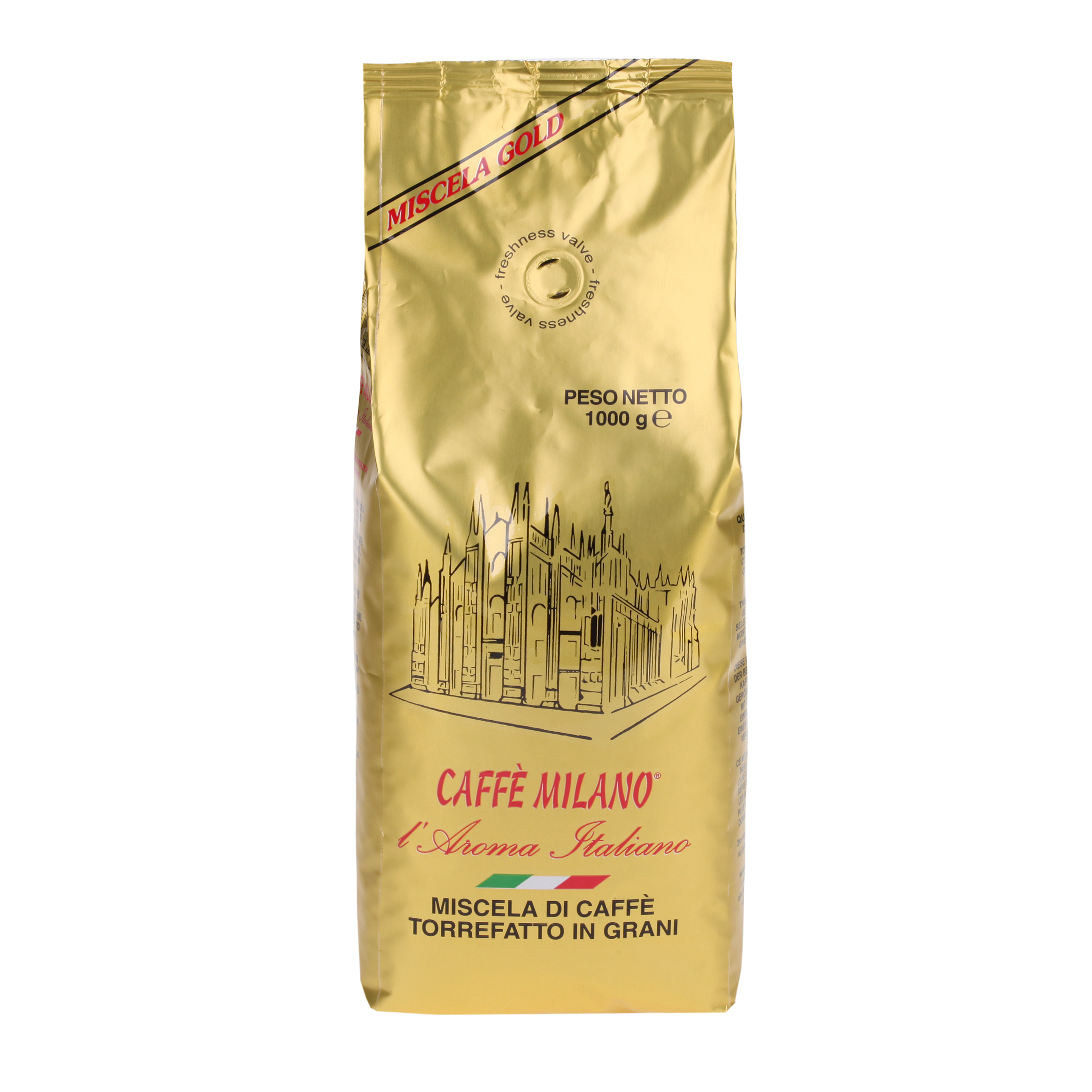Caffe Milano Gold 1 Kg zrnková káva - Kafeservis.cz