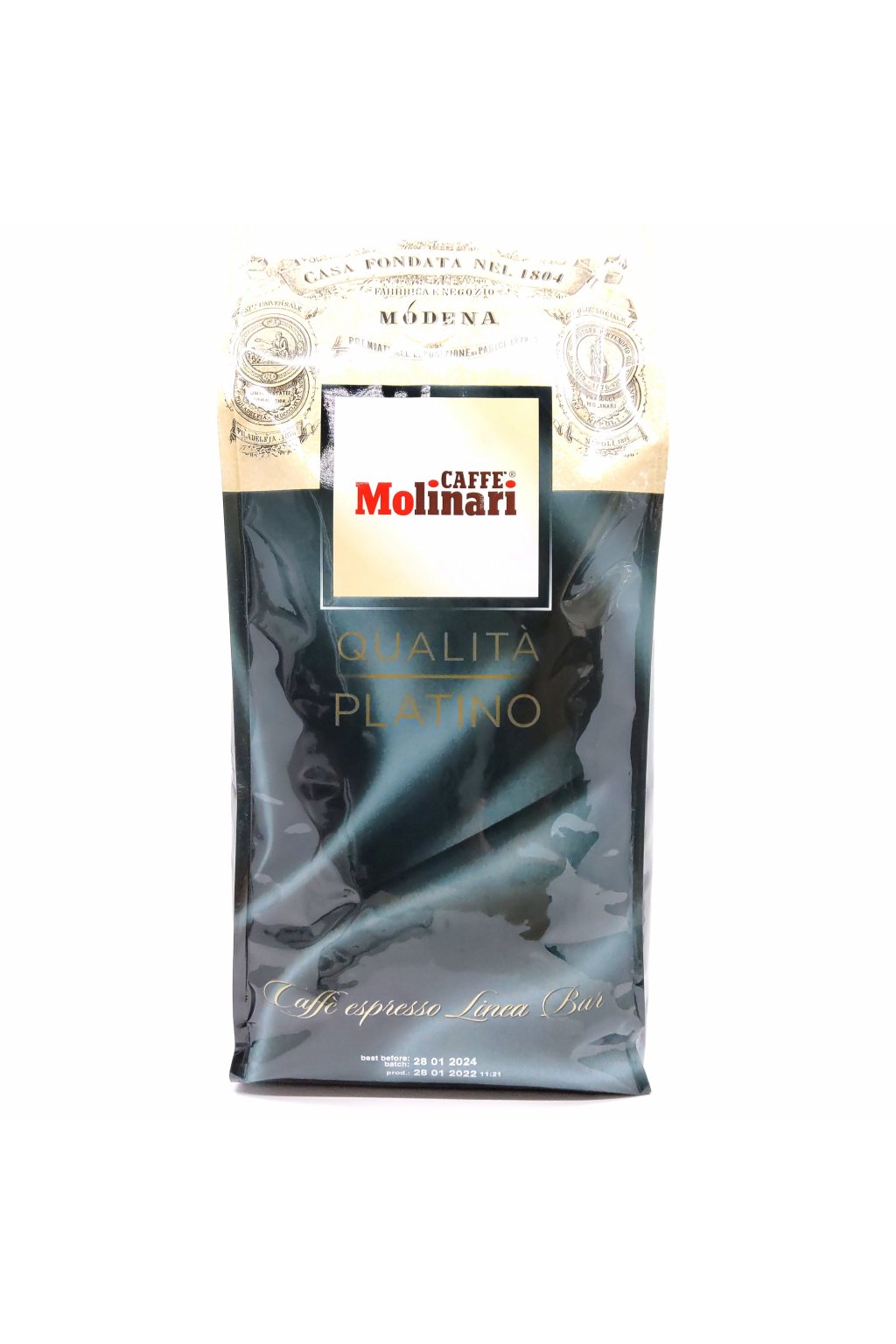 Molinari Qualita Platino, Linea Bar, zrnková káva 1 kg