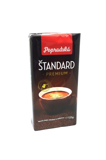 Popradská káva Štandard premium pražená mletá káva 125 g