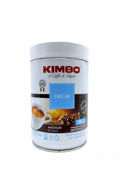 Kimbo DECAF mletá káva, dóza 250g