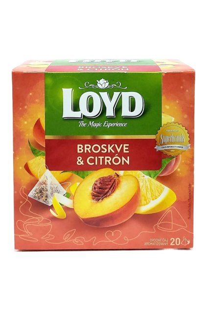 Loyd čaj Broskyňa a citrón 20 x 2 g