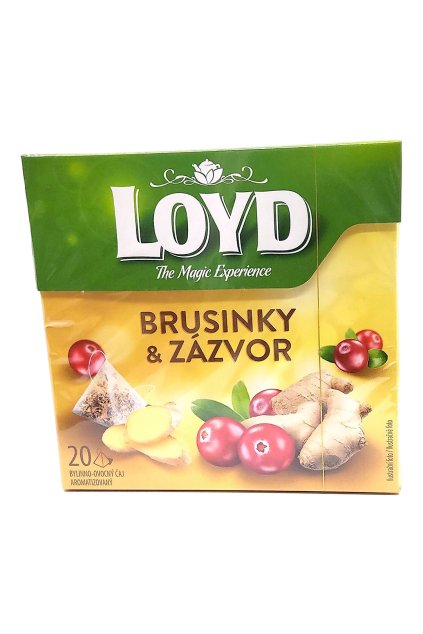 Loyd čaj Brusnice a zázvor 20 x 2 g