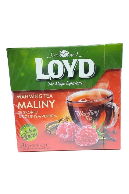 Loyd čaj Maliny so škoricou a čiernym korením 20 x 2 g