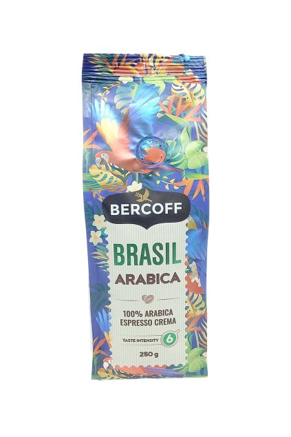Bercoff Brasil Arabica zrnková káva 250 g