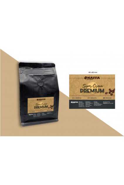 KAFFA Coffee Super Crema Premium zrnková káva 250g