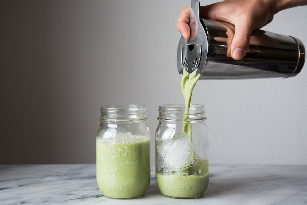 Míchaný letní nápoj - Matcha latté - osvěžující!