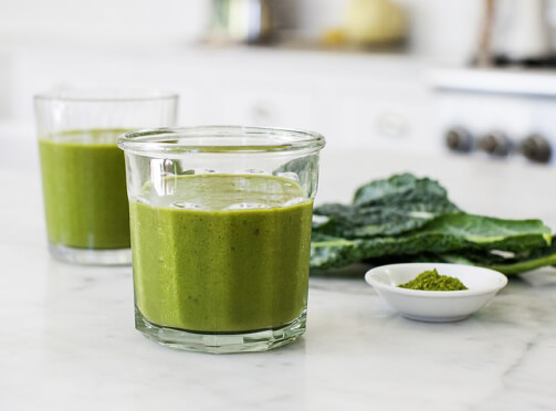 Broskvové Matcha smoothie