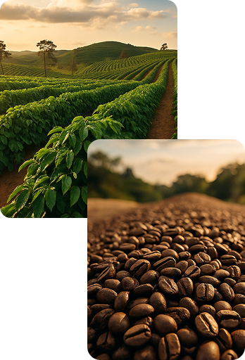 100% přírodní, vyrobeno s důrazem na kvalitu, od plantáží až po šálek