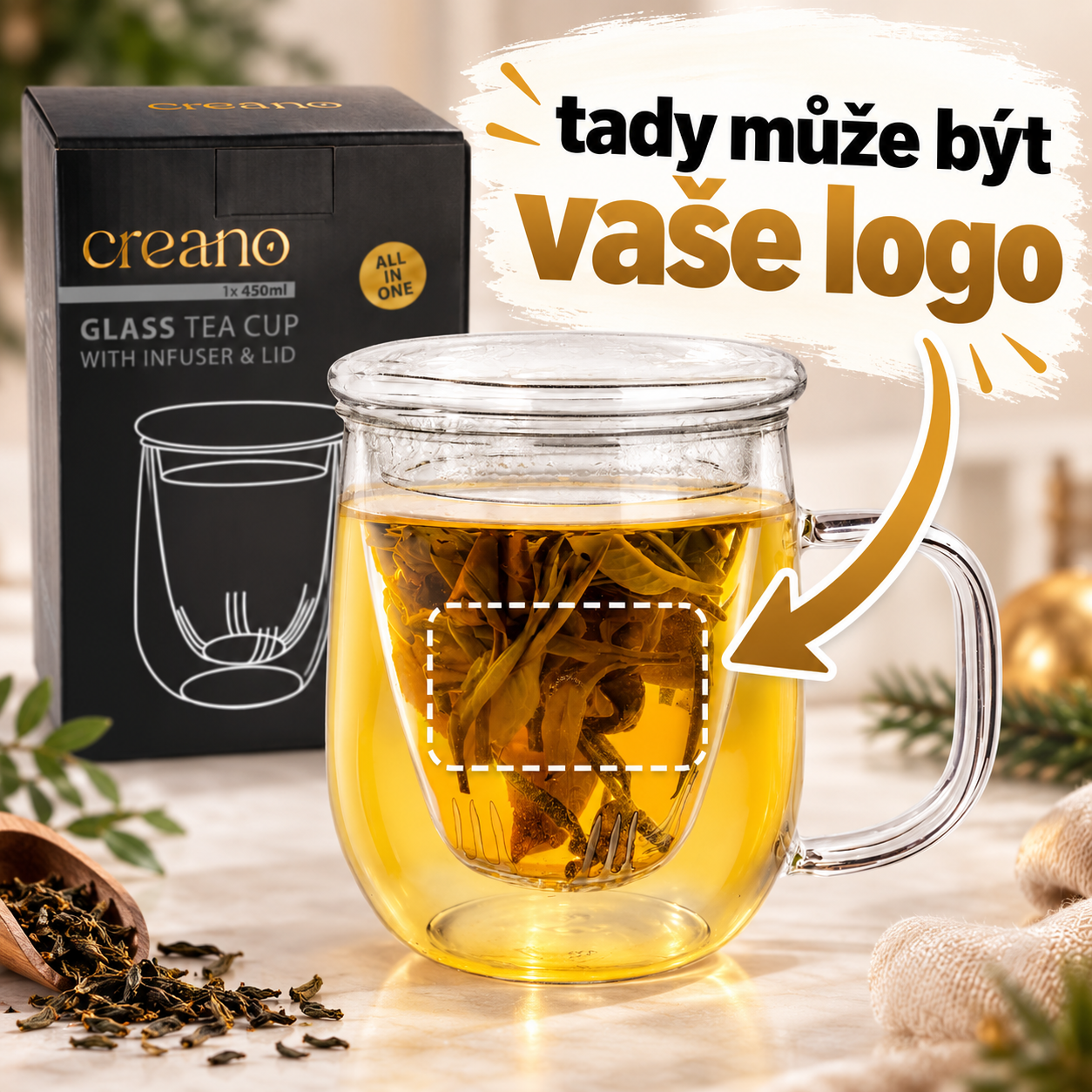 Creano hrnek 450 ml s potiskem loga