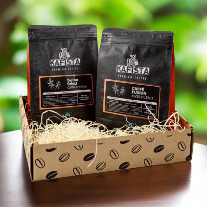 Coffee Box 1 - Dárkový balíček s kávou Kafista - zrnková káva pražená v Itálii