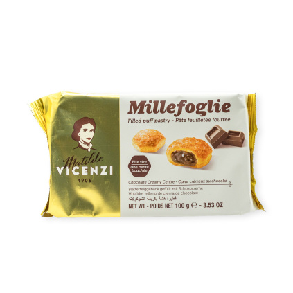 4768 susenky z listoveho testa plnene cokoladovym kremem 100g