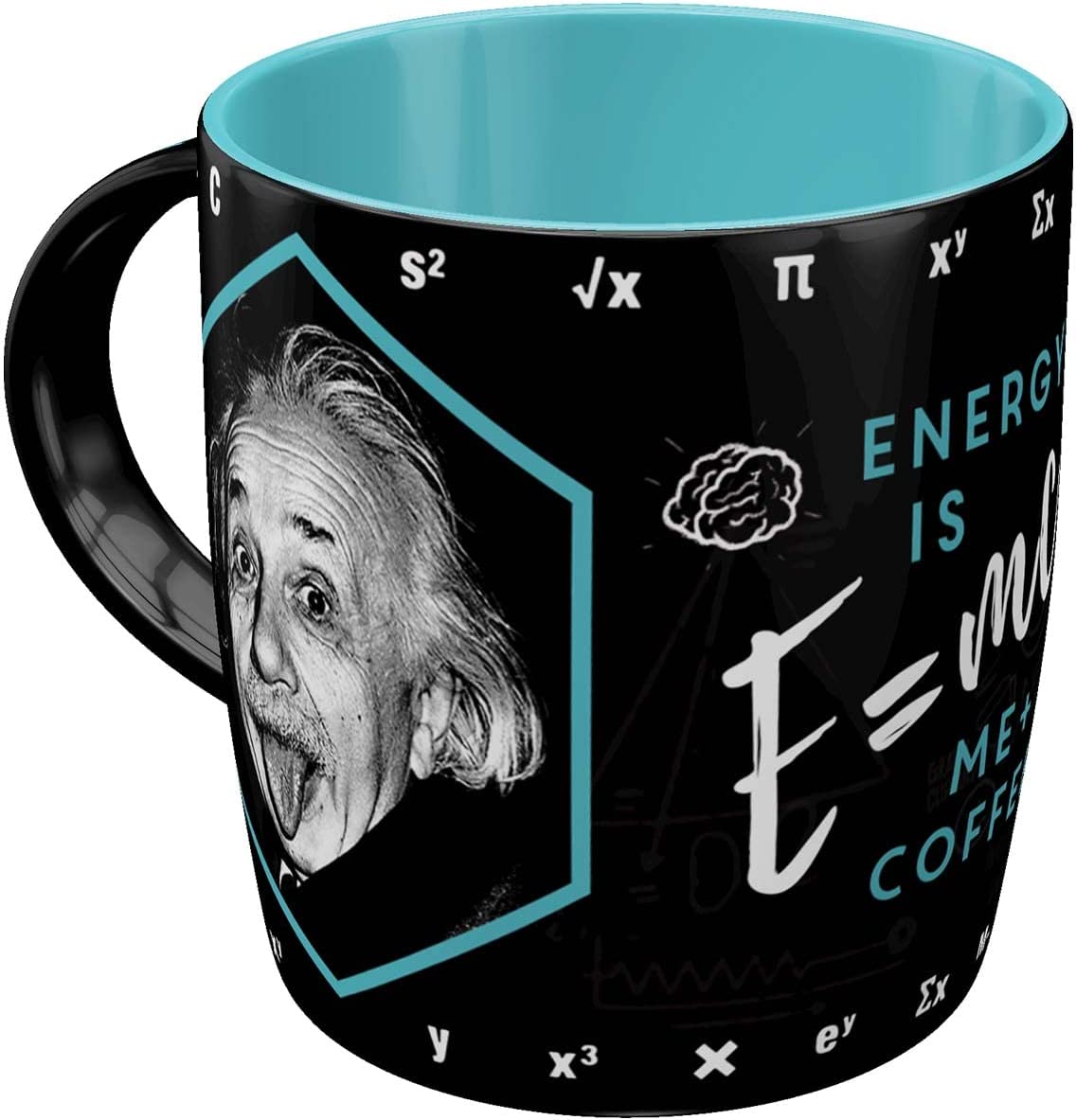 Retro hrnek na kávu, Einstein – Energy E=MC2