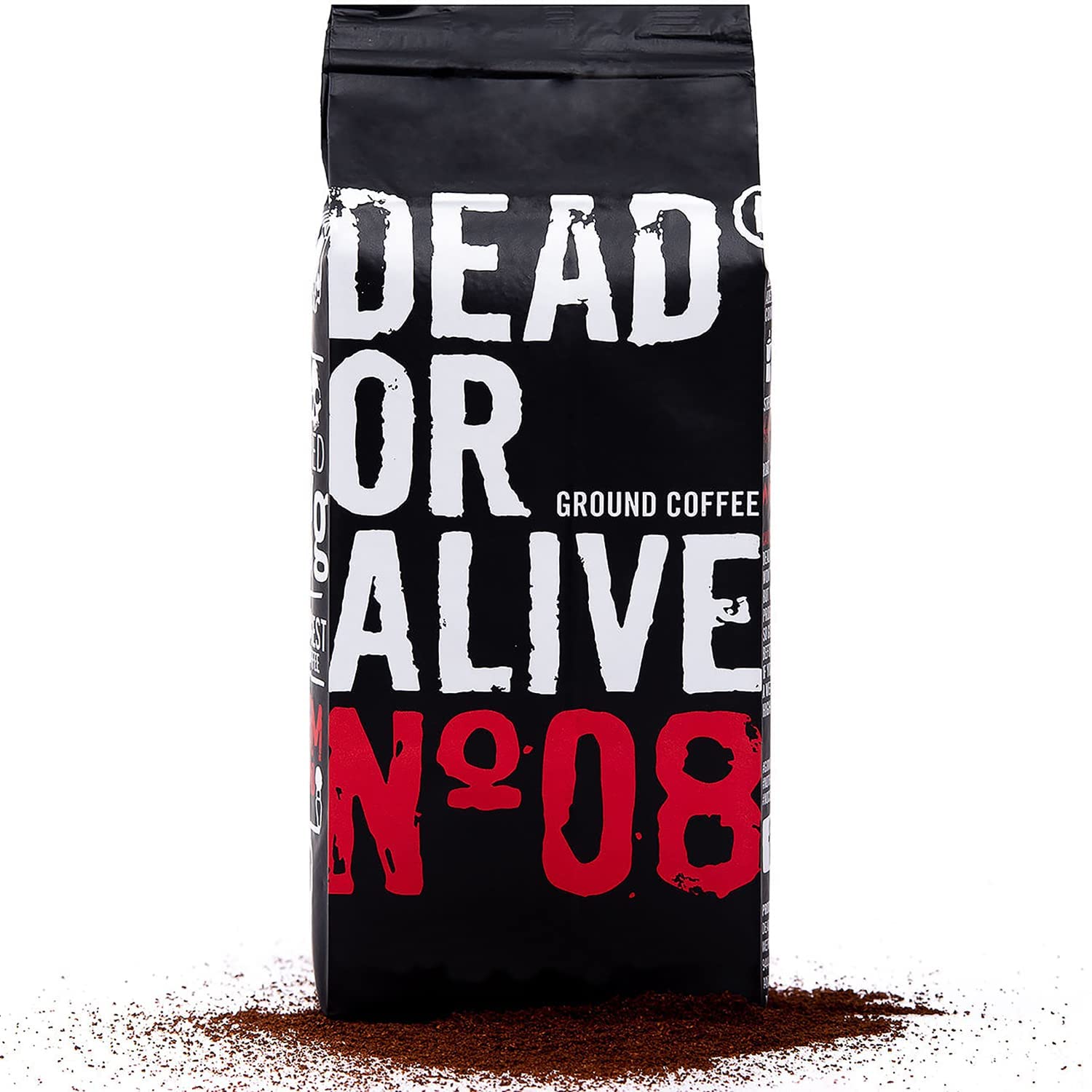 Mletá káva DEAD OR ALIVE 250g - vysoký obsah kofeinu a krémová chuť - Italská káva