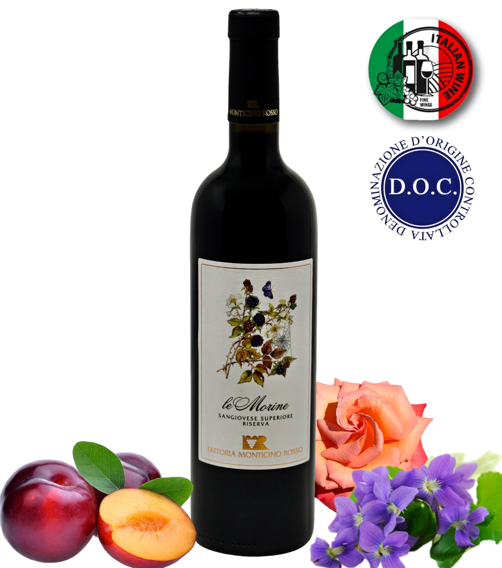 Fattoria Monticino Rosso Červené víno - Le Morine - Romagna Sangiovese Superiore DOC Riserva