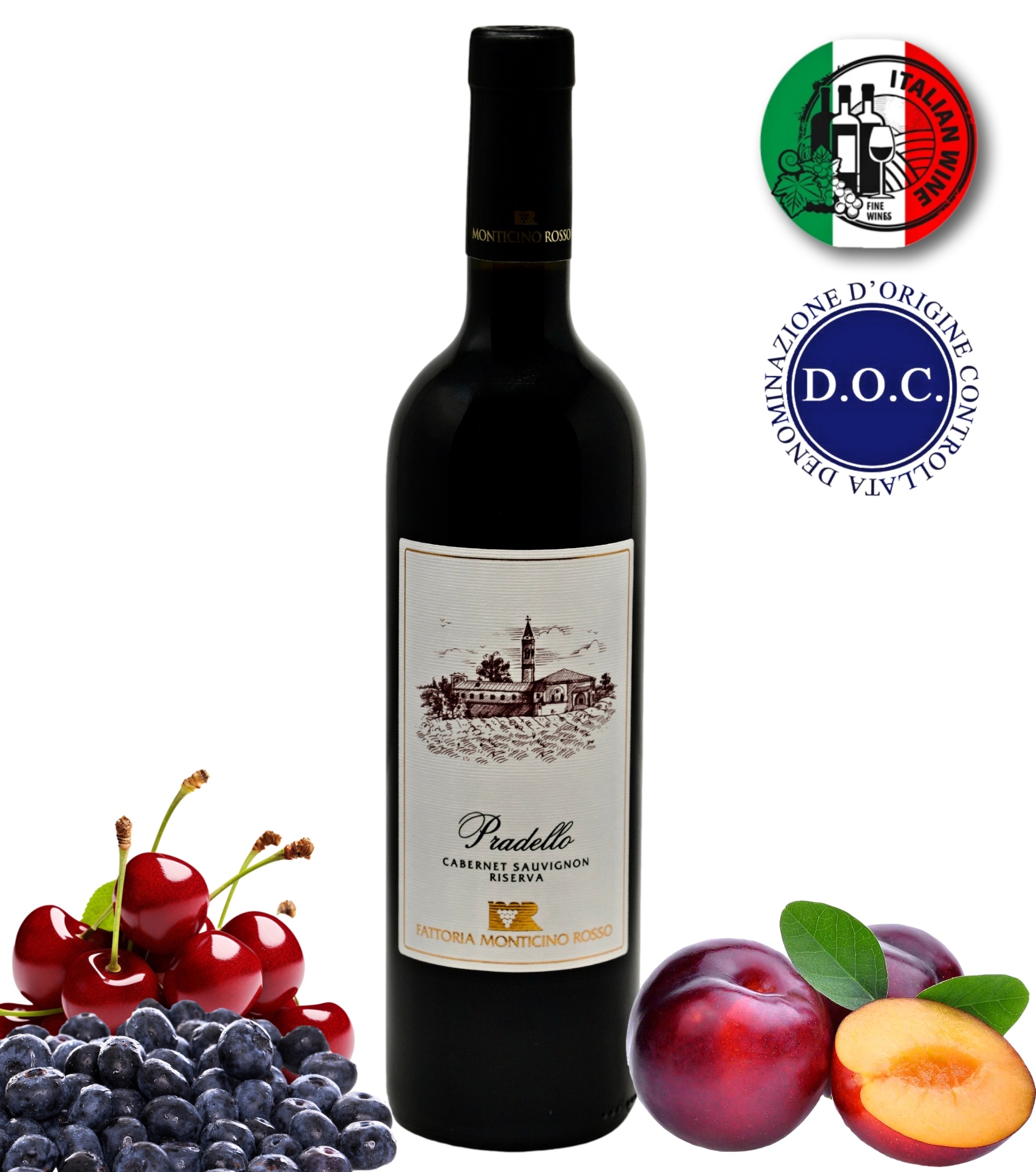 Fattoria Monticino Rosso Červené víno - Pradello - Cabernet Sauvignon DOC Riserva