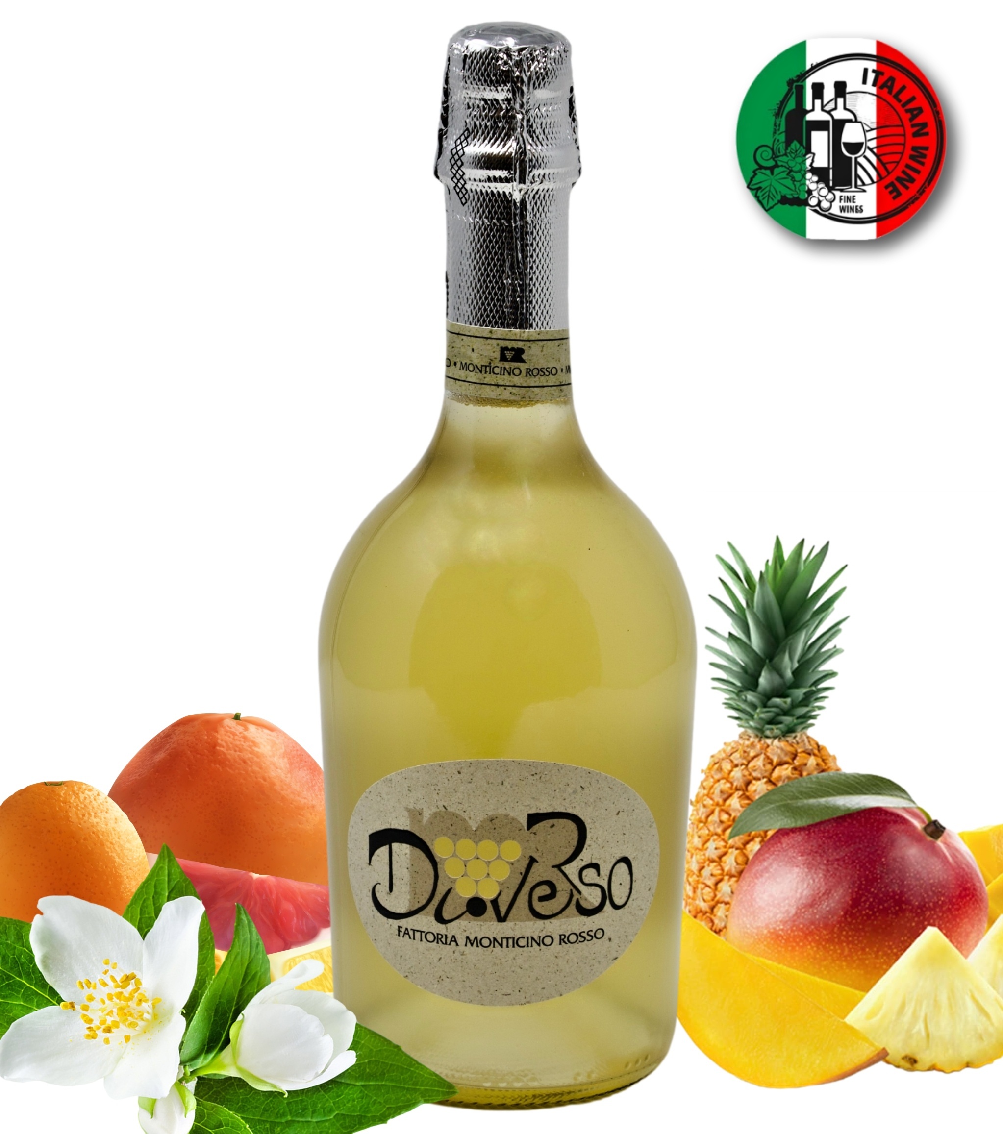 Fattoria Monticino Rosso Šumivé víno - Di.verso - Blend Albana Trebbiano Vino Spumante Sur Lies