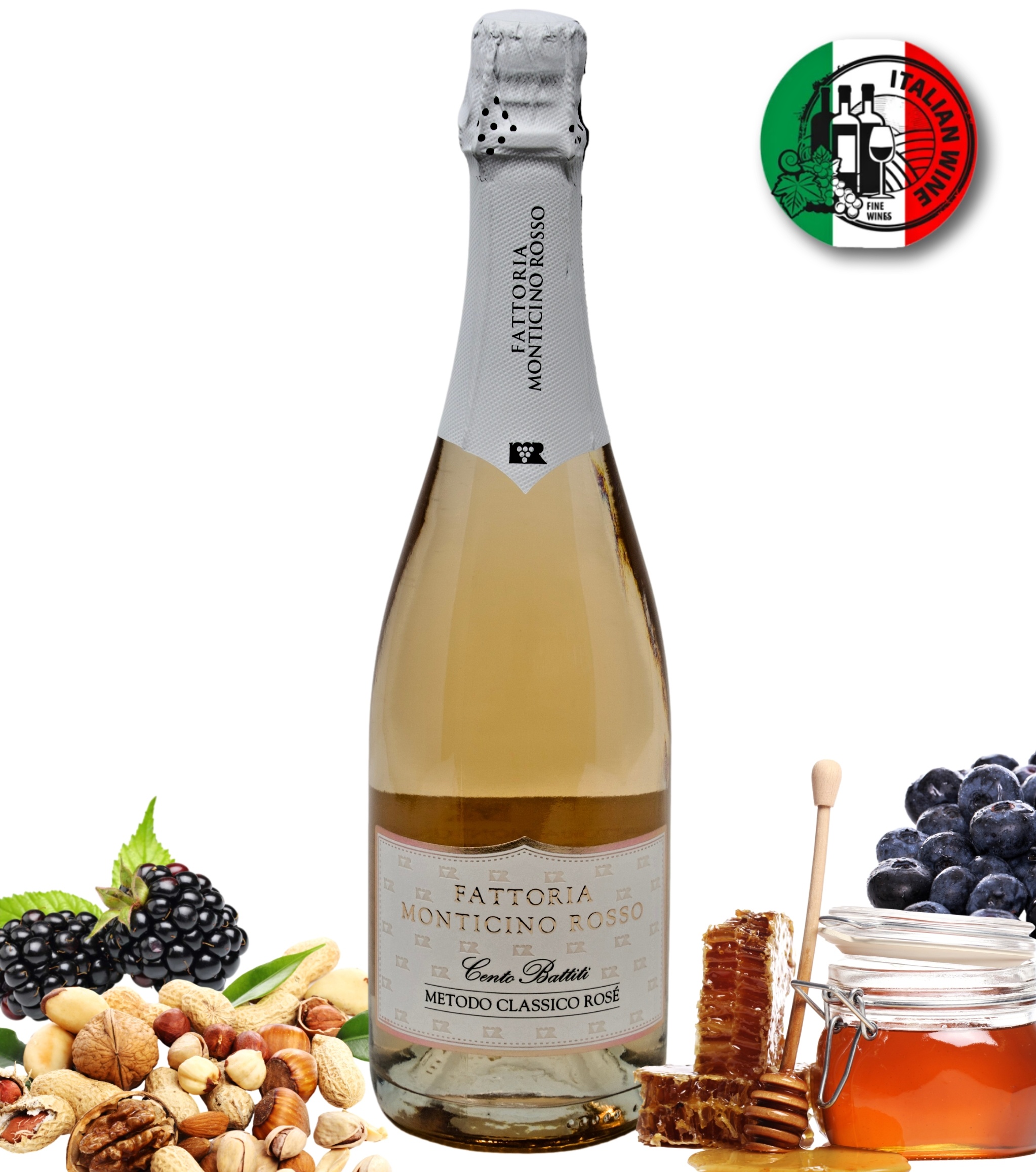 Fattoria Monticino Rosso Šumivé víno růžové - Cento Battiti 24 - Vino Spumante Brut Rosé