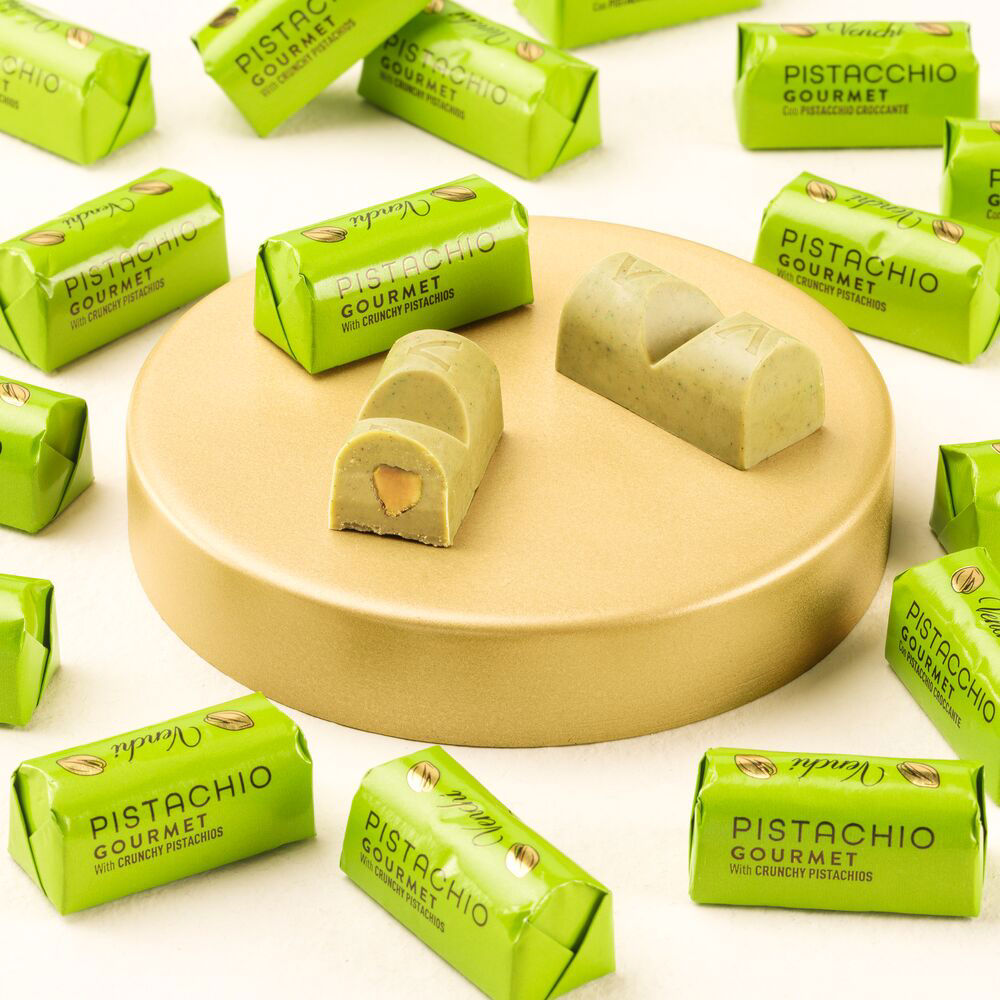 Venchi Lingottino Pistacchio - Pistácie a bílá čokoláda Množství: 1ks