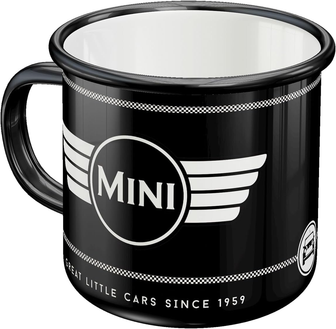 Smaltovaný hrnek na kávu MINI - 360ml ve vintage stylu