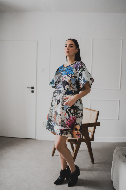 Šaty Exclusive s rukávy z hedvábí D.G.