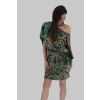 Zelené šaty Oriental s rukávy