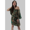 Zelené šaty Oriental s rukávy
