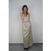 Dlouhé stříbrné šaty Simple