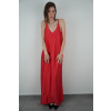Dlouhé červené šaty Simple