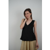 Černý top Simple se širokými ramínky