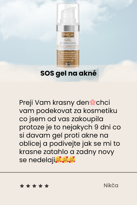 Recenze produktu SOS gel na akné (funguje i na dermatitidu)