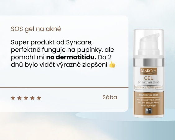 Recenze produktu SOS gel na akné (funguje i na dermatitidu)