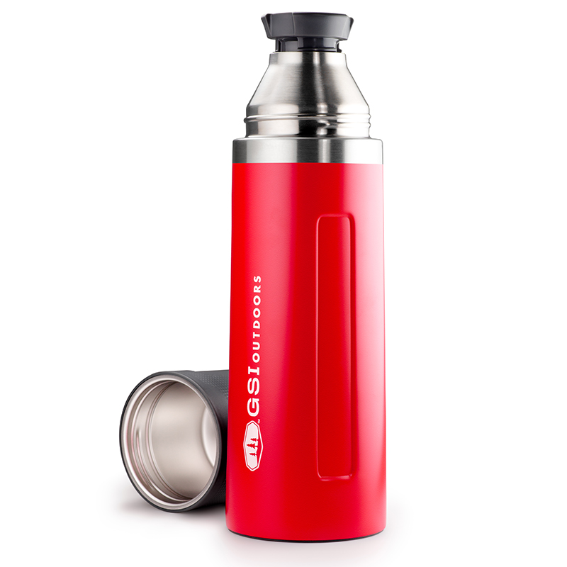 Termoska GSI Outdoors Glacier Stainless Vacuum Bottle 1 l Barva: Red, Objem: 1 l