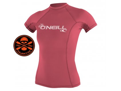 lycra o neill wms basic skins s s rash guard fox pink