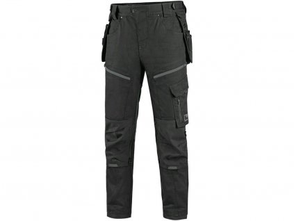 Nohavice CXS LEONIS, pánske, čierne s šedými doplnkami