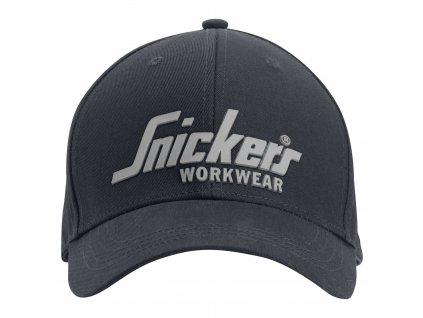 Šiltovka s 3D logom Snickers Workwear čierna