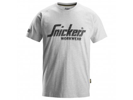 Tričko s logom Snickers Workwear sivé