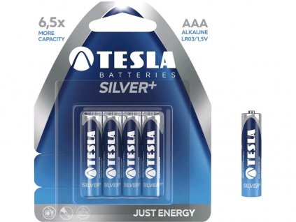 Batérie TESLA AAA Silver+, mikrotužková, 4ks