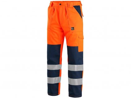 Pracovné nohavice CXS NORWICH, výstražné, pánske, oranžovo-modré