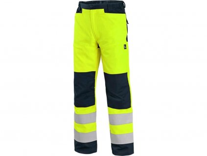 Pracovné nohavice CXS HALIFAX, výstražné so sieťovinou, pánske, žlto-modré