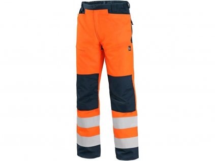 Pracovné nohavice CXS HALIFAX, výstražné so sieťovinou, pánske, oranžovo-modré