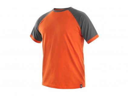 Tričko s krátkym rukávom OLIVER, oranžovo-sivé