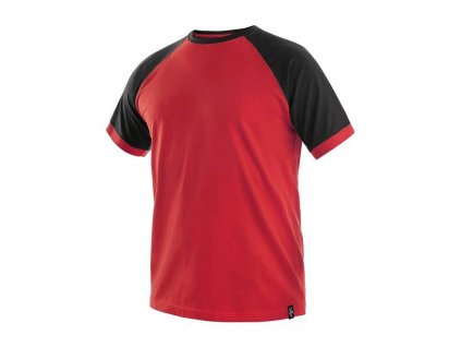 Tričko s krátkym rukávom OLIVER, červeno-čierne