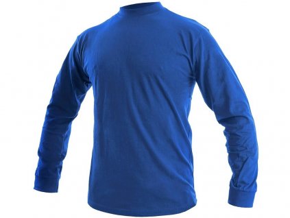 Tričko PETER, dlhý rukáv, stredne modré