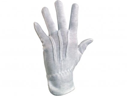 Textilné rukavice MAWA, s PVC terčíky, biele, veľ. 08