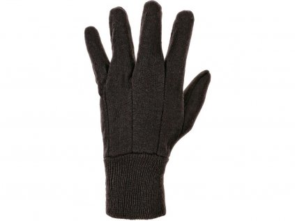 Textilné rukavice NOE, hnedé, veľ. 10