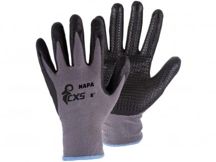 Povrstvené rukavice NAPA, sivo-čierne