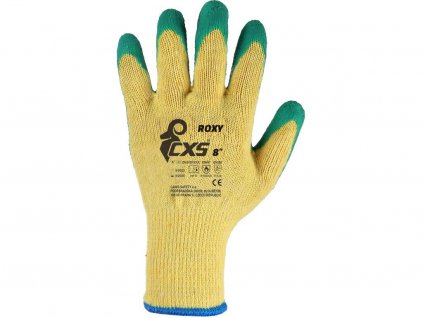 Povrstvené rukavice ROXY, žlto-zelené