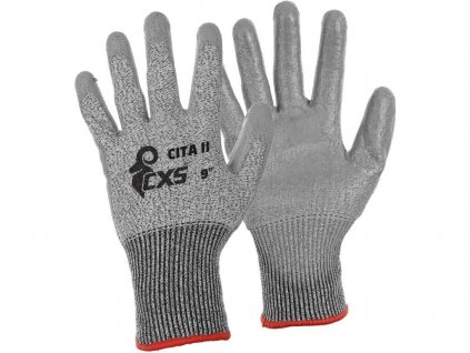 Protiporezové rukavice CITA II, sivé
