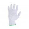 Textilné rukavice FALO, s PVC terčíky, bielo-modré, veľ. 10