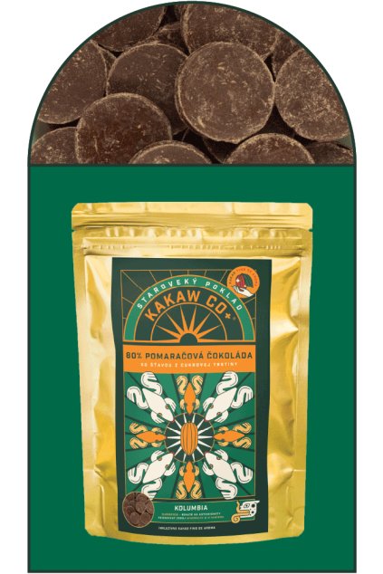 80% pomerančová čokoláda Kolumbie
